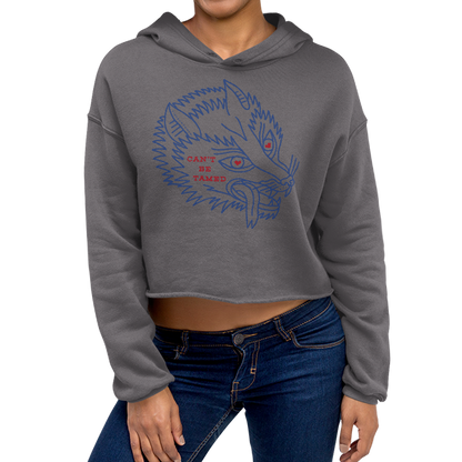Women's Can't Be Tamed Crop Hoodie